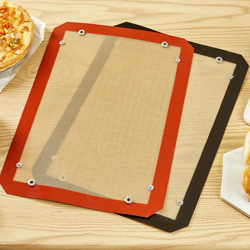 Silicone Baking Mat with Button Non-stick Oven Liners Reusable Heat Resistant Pastry Mat Leak Proof Cookie Sheet Baking Supplies