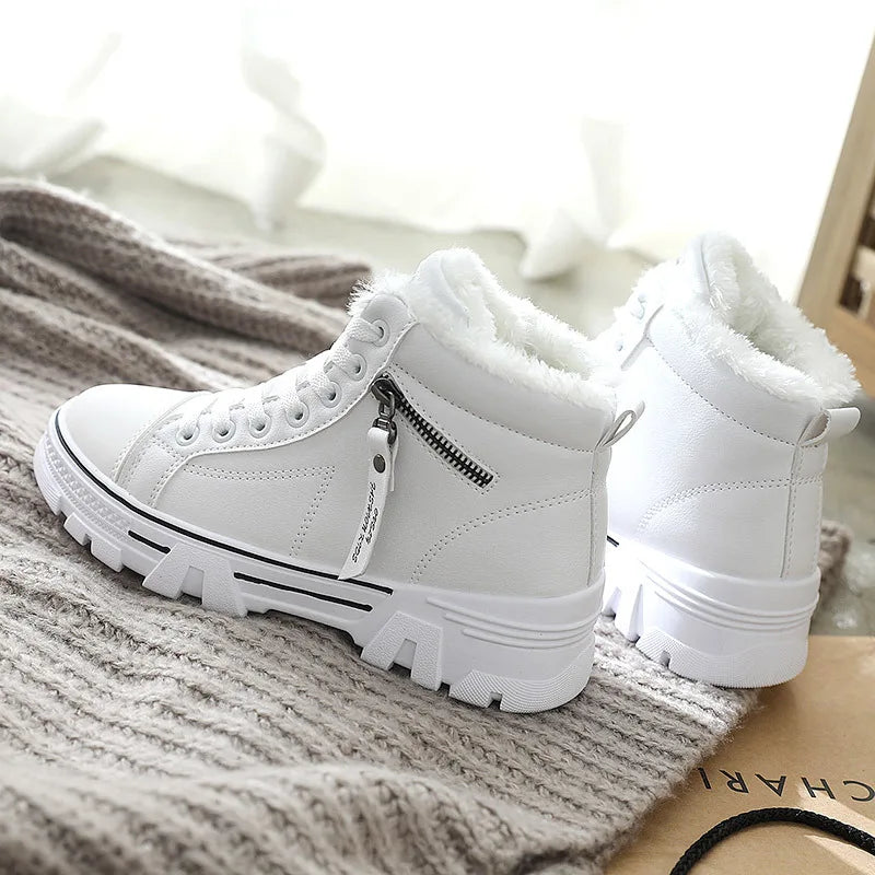 Women Winter Snow Boots 2022 Fashion Casual High-top Shoes Woman Waterproof Warm Platform Ankle Boot Female Warm Cotton Shoe