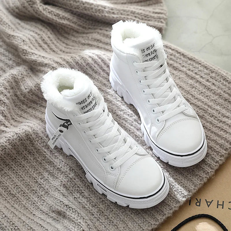 Women Winter Snow Boots 2022 Fashion Casual High-top Shoes Woman Waterproof Warm Platform Ankle Boot Female Warm Cotton Shoe