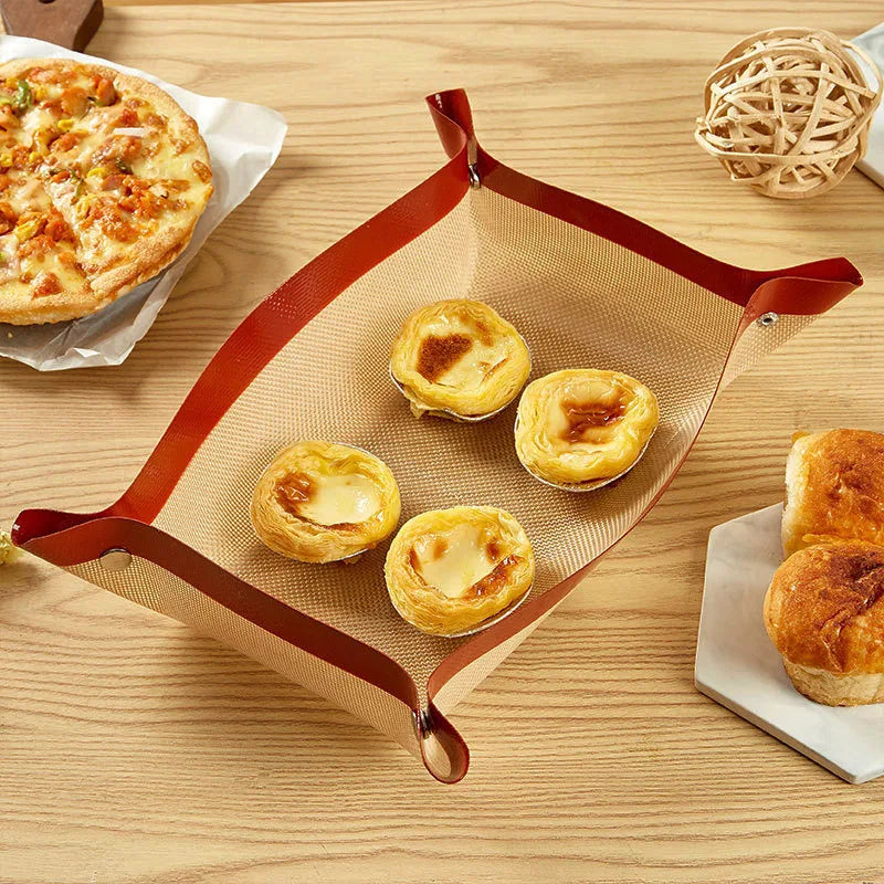 Silicone Baking Mat with Button Non-stick Oven Liners Reusable Heat Resistant Pastry Mat Leak Proof Cookie Sheet Baking Supplies