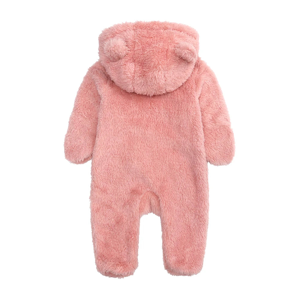 SnugBear™ | Flauschiger Baby-Fleeceanzug mit Bärenkapuze